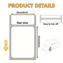 500 4x6 Fanfold Direct Thermal Shipping Labels for Zebra & Rollo Printers