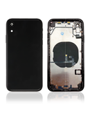 Back Housing W/ Small Components Pre-Installed Compatible For iPhone XR (No Logo) (Space Grey)