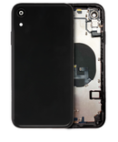 Back Housing W/ Small Components Pre-Installed Compatible For iPhone XR (No Logo) (Space Grey)