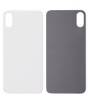 Back Glass Compatible For iPhone XS (No Logo / Large Camera Hole) (Silver)