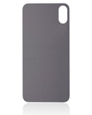 Back Glass Compatible For iPhone XS (No Logo / Large Camera Hole) (Silver)