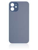 BLACK Back Glass Compatible For iPhone 12 (No Logo / Large Camera Hole) (Blue)