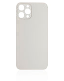Back Glass Compatible For iPhone 12 Pro Max (No Logo / Large Camera Hole) (Silver)