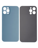 Back Glass Compatible For iPhone 12 Pro (No Logo / Large Camera Hole) (Pacific Blue)
