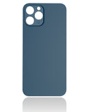 Back Glass Compatible For iPhone 12 Pro Max (No Logo / Large Camera Hole) (Pacific Blue)