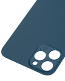 Back Glass Compatible For iPhone 12 Pro Max (No Logo / Large Camera Hole) (Pacific Blue)