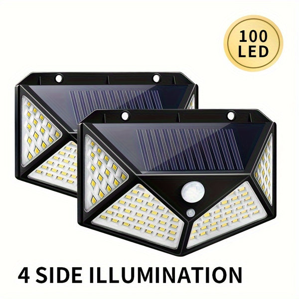 (10 Pack )Solar Power 100 LED Light PIR Motion Sensor Outdoor Security Lamp Wall Garden