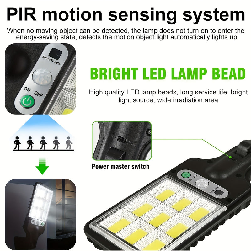 3Pack Outdoor Solar Wall Light LED Motion Sensor Bright Flood Street Lamp 3 Modes