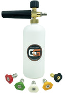 Foam Cannon with 1/4 Inch Quick Connector, 1 Liter, 5 Pressure Washer Nozzle Tips