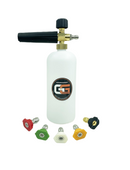 Foam Cannon with 1/4 Inch Quick Connector, 1 Liter, 5 Pressure Washer Nozzle Tips