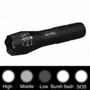 3 x Tactical 18650 Flashlight High Powered 5Modes Zoomable Aluminum