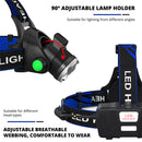 LED Headlamp USB Rechargeable Headlight Head Torch Outdoor Waterproof 25000LM