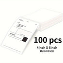 500 4x6 Fanfold Direct Thermal Shipping Labels for Zebra & Rollo Printers