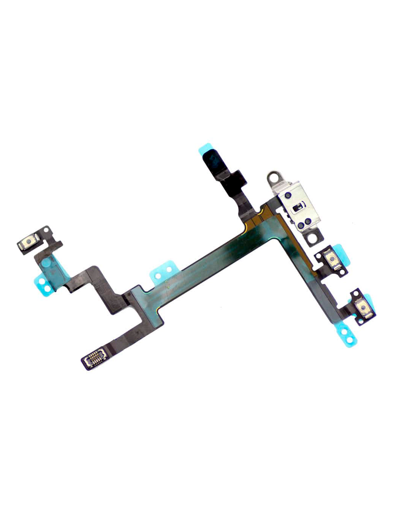 Volume Button + Power Button Flex Compatible For iPhone 5