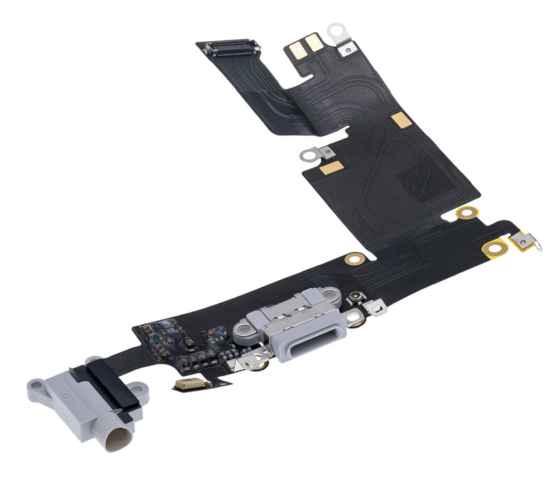 Charging Port Flex Cable Compatible For iPhone 6 Plus (Premium) (Silver)