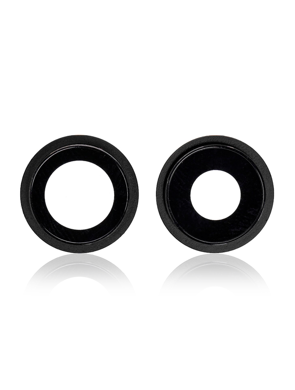 Back Camera Lens With Bracket Compatible For iPhone 12 / 12 Mini (Black) (Real Sapphire / Premium)