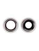 Back Camera Lens With Bracket Compatible For iPhone 12 / 12 Mini (White) (Real Sapphire / Premium)