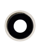 Back Camera Lens With Bracket Compatible For iPhone 12 / 12 Mini (White) (Real Sapphire / Premium)