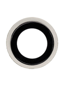 Back Camera Lens With Bracket Compatible For iPhone 12 / 12 Mini (White) (Real Sapphire / Premium)