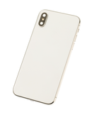 Back Housing W/ Small Components Pre-Installed Compatible For iPhone X (No Logo) (Silver)