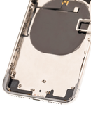 Back Housing W/ Small Components Pre-Installed Compatible For iPhone X (No Logo) (Silver)