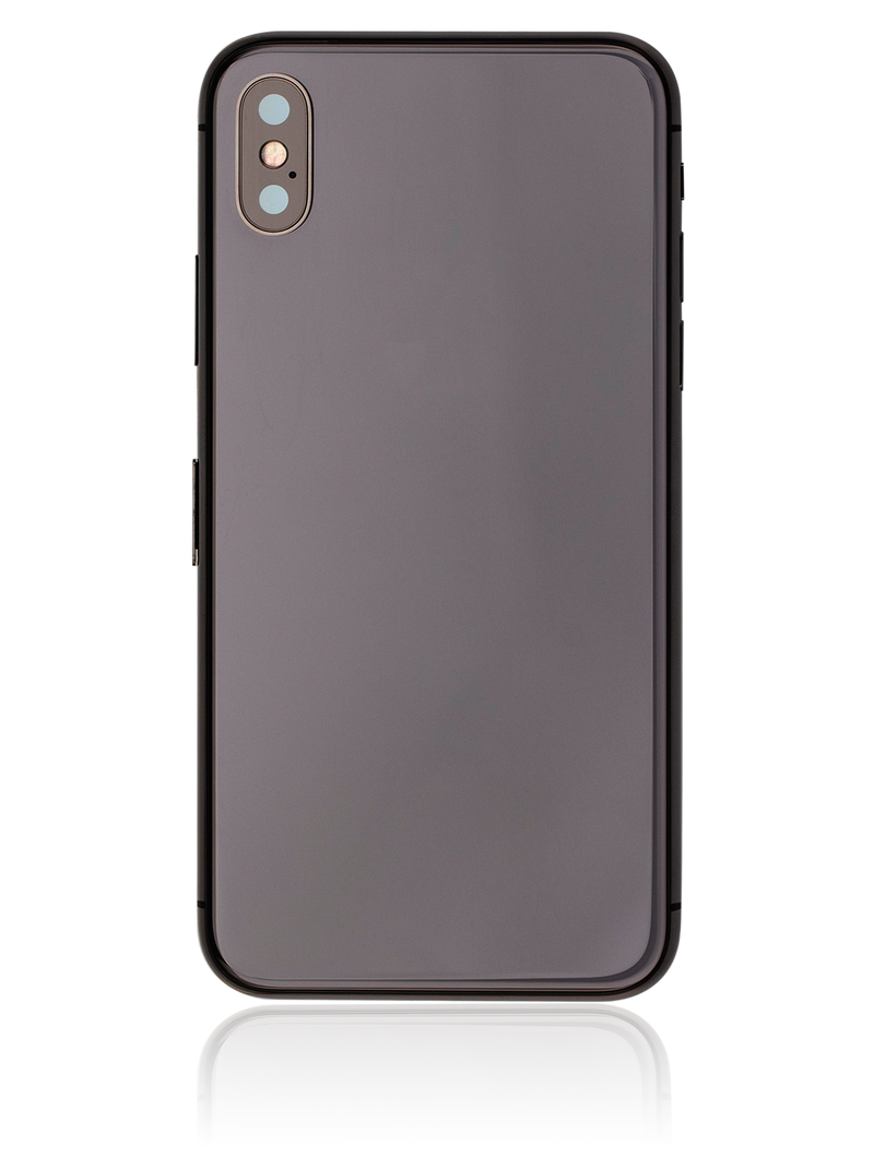 Back Housing W/ Small Components Pre-Installed Compatible For iPhone X (No Logo) (Space grey)