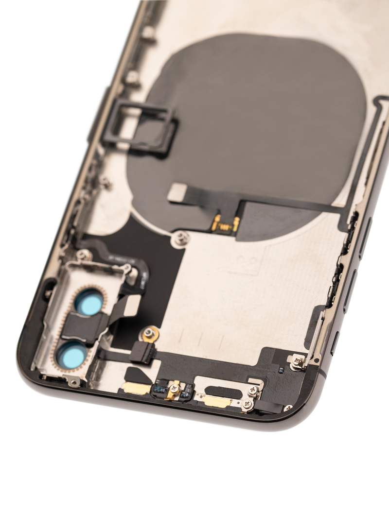 Back Housing W/ Small Components Pre-Installed Compatible For iPhone X (No Logo) (Space grey)