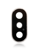 Back Camera Lens With Bracket Compatible For iPhone X (Silver)