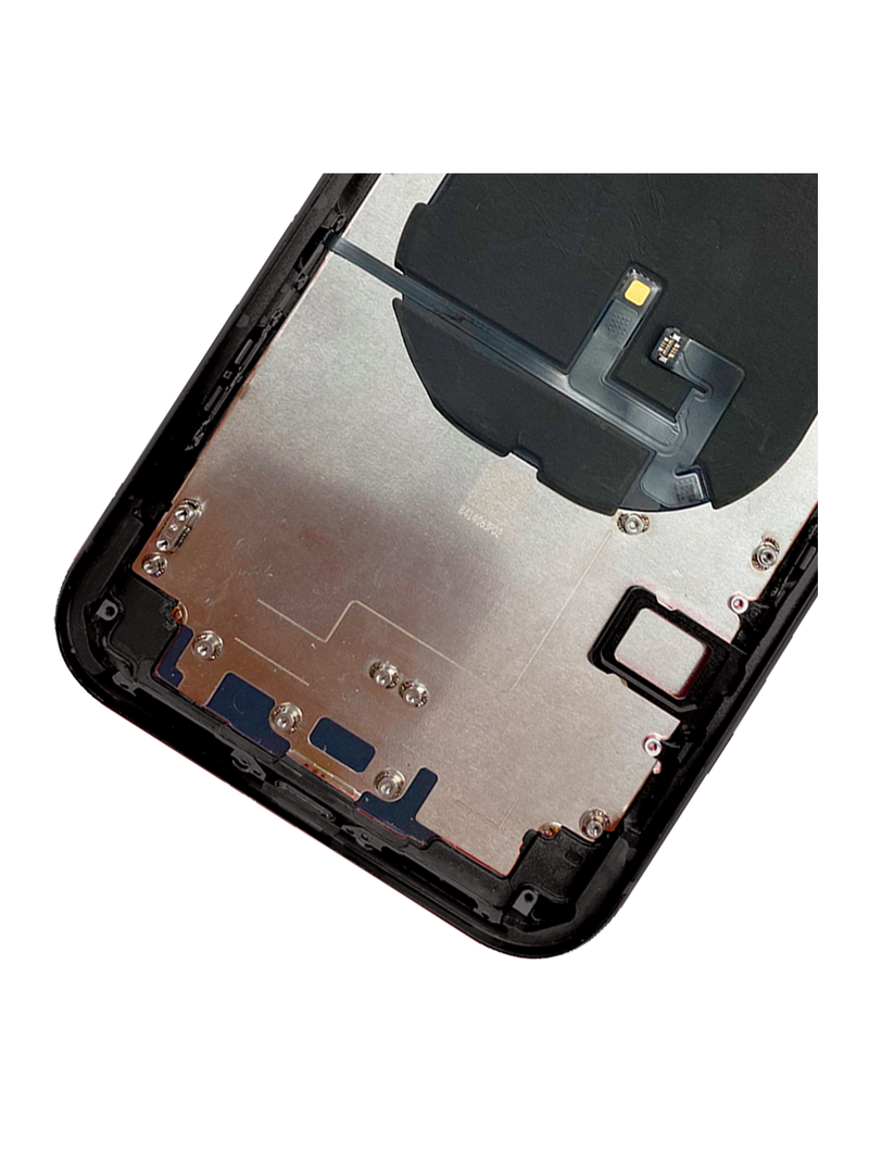 Back Housing W/ Small Components Pre-Installed Compatible For iPhone XR (No Logo) (Space Grey)