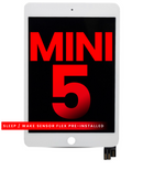 Assembly With Digitizer Compatible For iPad Mini 5 (Sleep / Wake Sensor Flex Pre-Installed) (Aftermarket)(White)