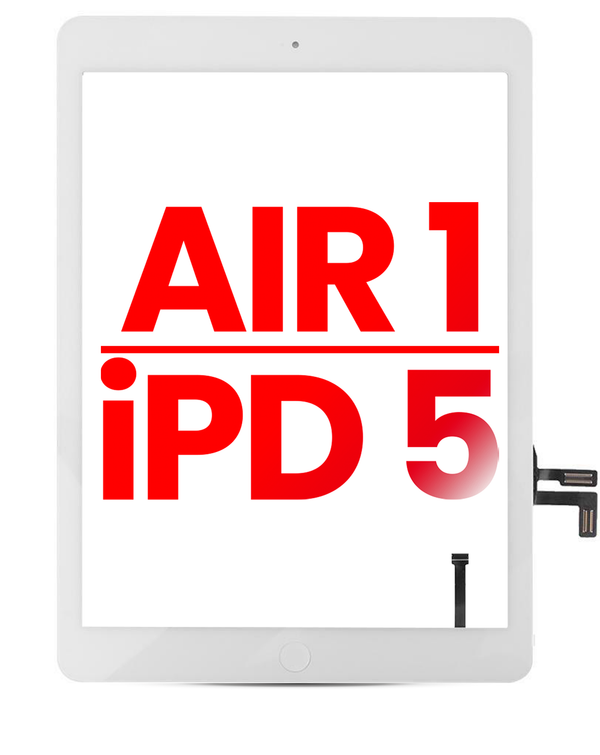 Digitizer Compatible For iPad Air 1 / iPad 5 (2017) (Home Button Pre-Installed Compatible For iPad Air 1) (Aftermarket) (White)