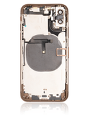 Back Housing W/ Small Pre-Installed Compatible For iPhone XS (No Logo) (Silver)