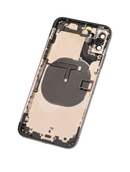 Back Housing W/ Small Pre-Installed Compatible For iPhone XS (No Logo) (Black)