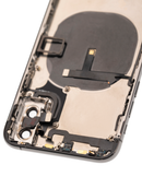 Back Housing W/ Small Pre-Installed Compatible For iPhone XS (No Logo) (Black)