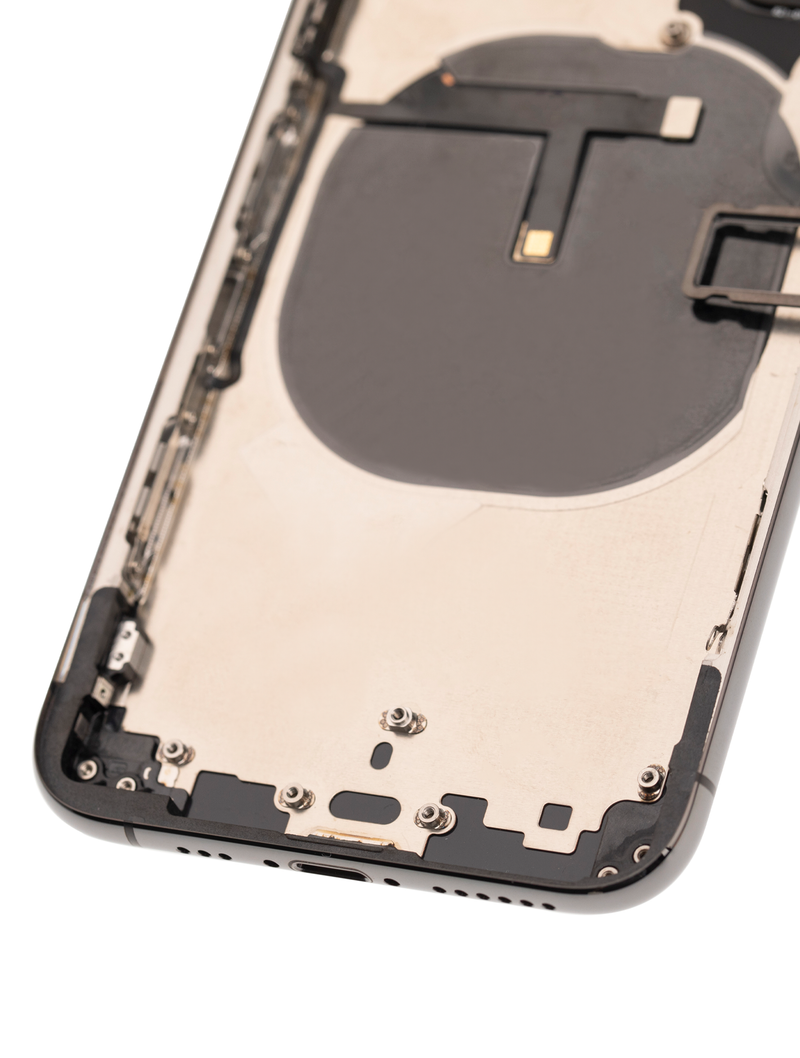 Back Housing W/ Small Pre-Installed Compatible For iPhone XS (No Logo) (Space Grey)