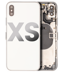 Back Housing W/ Small Pre-Installed Compatible For iPhone XS (No Logo) (Silver)