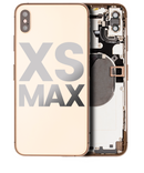 Back Housing W/ Small Pre-Installed Compatible For iPhone XS (No Logo) (Gold)
