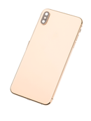 Back Housing W/ Small Pre-Installed Compatible For iPhone XS (No Logo) (Gold)