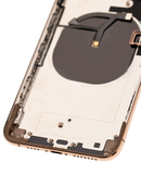 Back Housing W/ Small Pre-Installed Compatible For iPhone XS (No Logo) (Gold)
