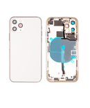 Back Housing W/ Small Components Pre-Installed Compatible For iPhone 11 Pro (Matte Silver)