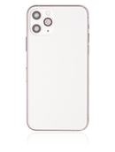 Back Housing W/ Small Components Pre-Installed Compatible For iPhone 11 Pro (Matte Silver)