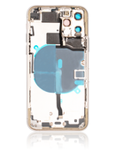 Back Housing W/ Small Components Pre-Installed Compatible For iPhone 11 Pro (Matte Silver)