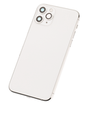 Back Housing W/ Small Components Pre-Installed Compatible For iPhone 11 Pro (Matte Silver)