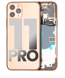 Back Housing W/ Small Components Pre-Installed Compatible For iPhone 11 Pro (Matte Gold)