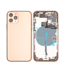 Back Housing W/ Small Components Pre-Installed Compatible For iPhone 11 Pro (Matte Gold)