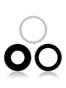 Back Camera Lens With Bracket Compatible For iPhone 11 (White) (Real Sapphire / Premium)