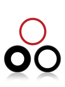 Back Camera Lens With Bracket Compatible For iPhone 11 (Red) (Real Sapphire / Premium)