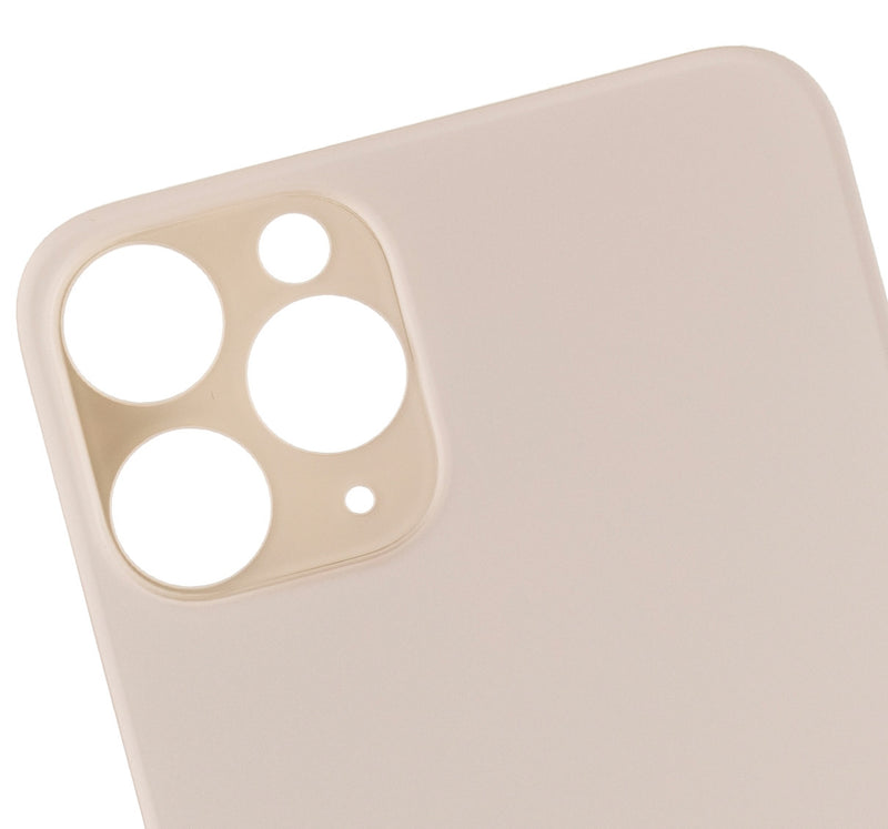 Back Glass Compatible For iPhone 11 Pro (No Logo / Large Camera Hole) (Gold)