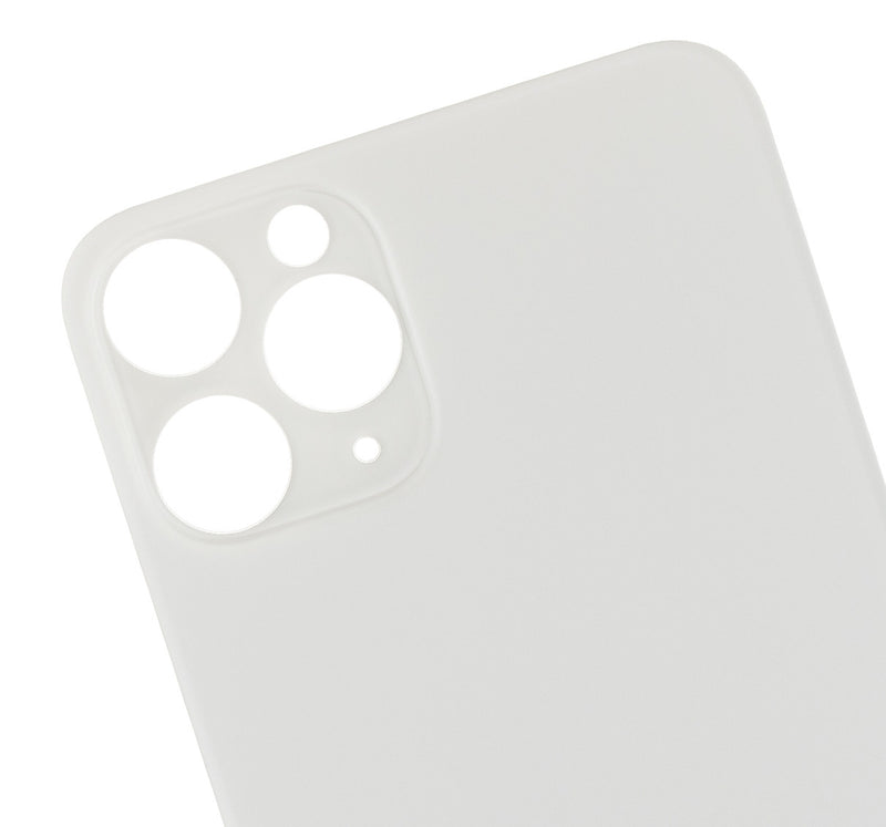 Back Glass Compatible For iPhone 11 Pro (No Logo / Large Camera Hole) (Silver)