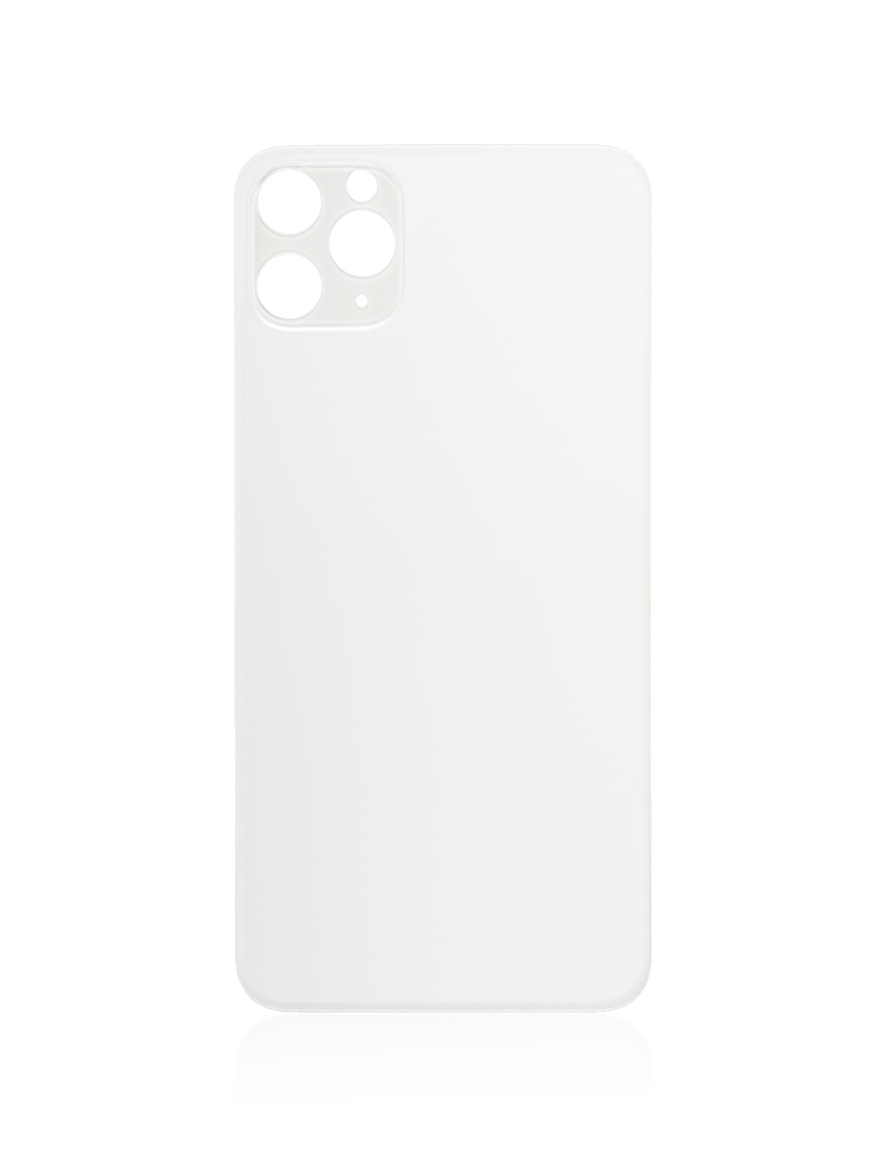 Back Glass Compatible For iPhone 11 Pro Max (No Logo / Large Camera Hole) (Silver)